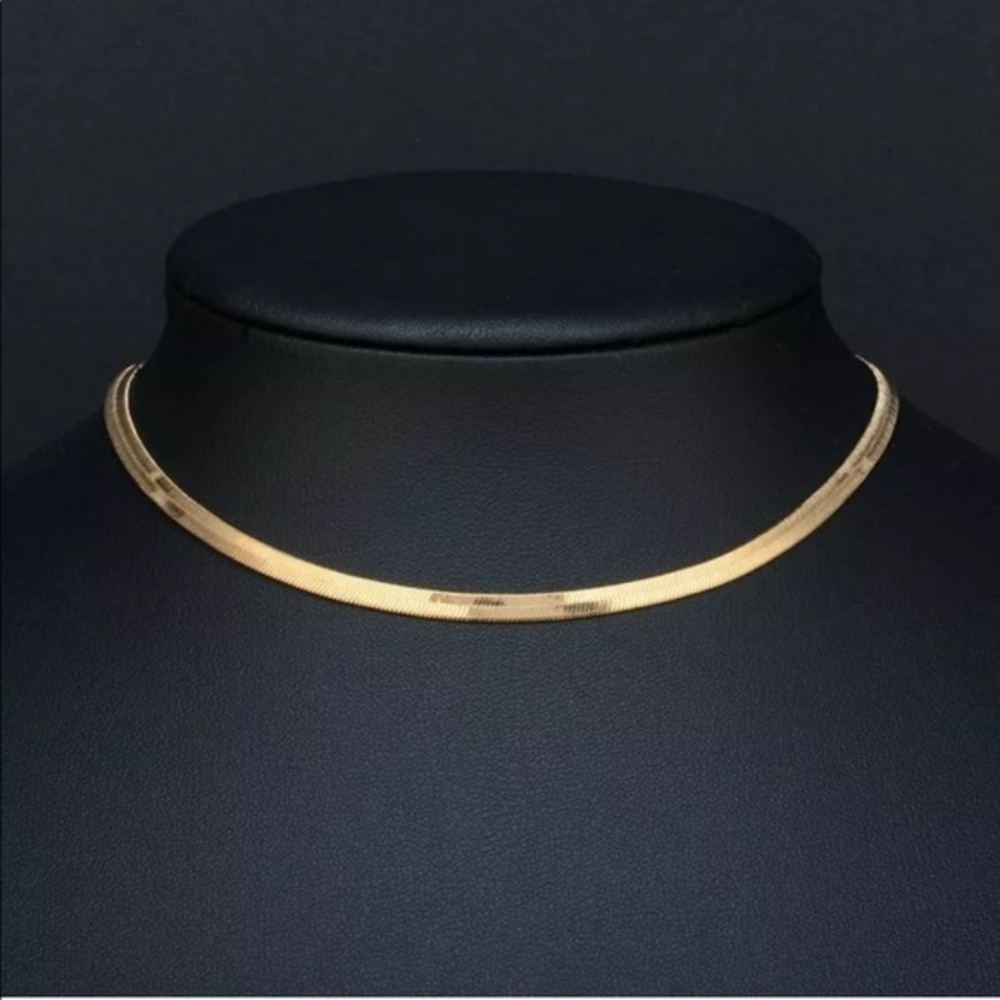 New Stainless Steel Snake Chain Statement Choker - Picture 3 of 6